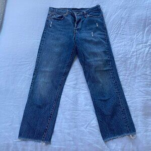 Levi's Button Fly Wedgie Straight Crop 29